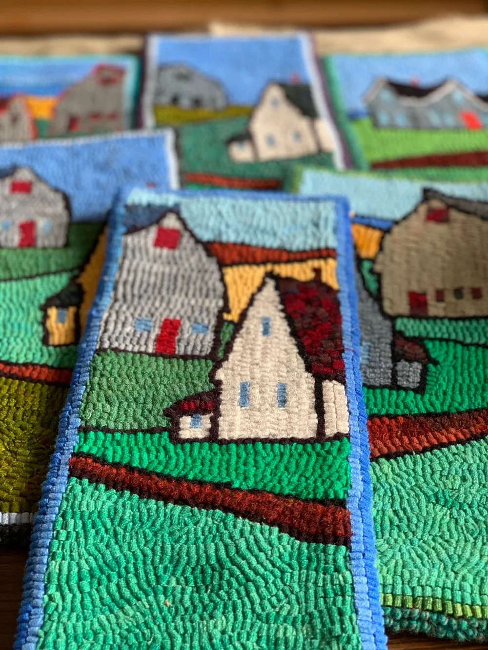 Bette's signature hooked houses