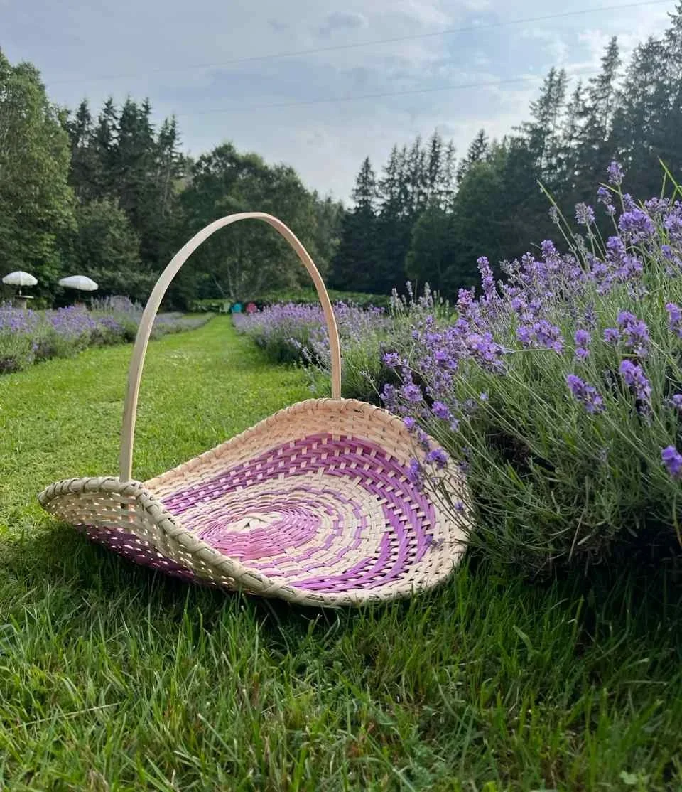 woven lavender basket