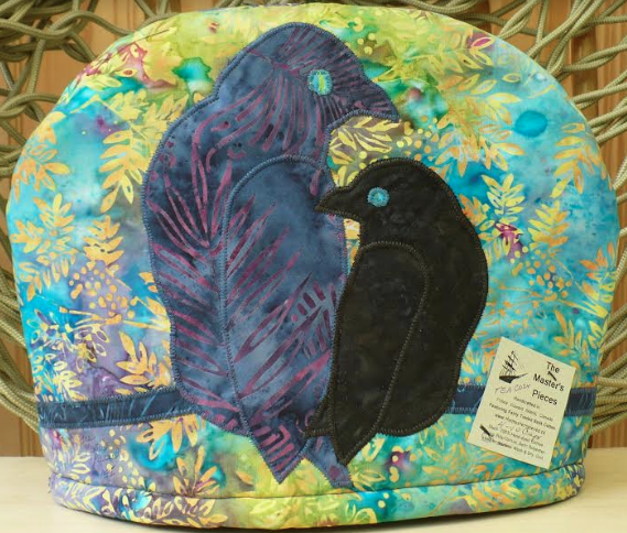 crow teapot cover