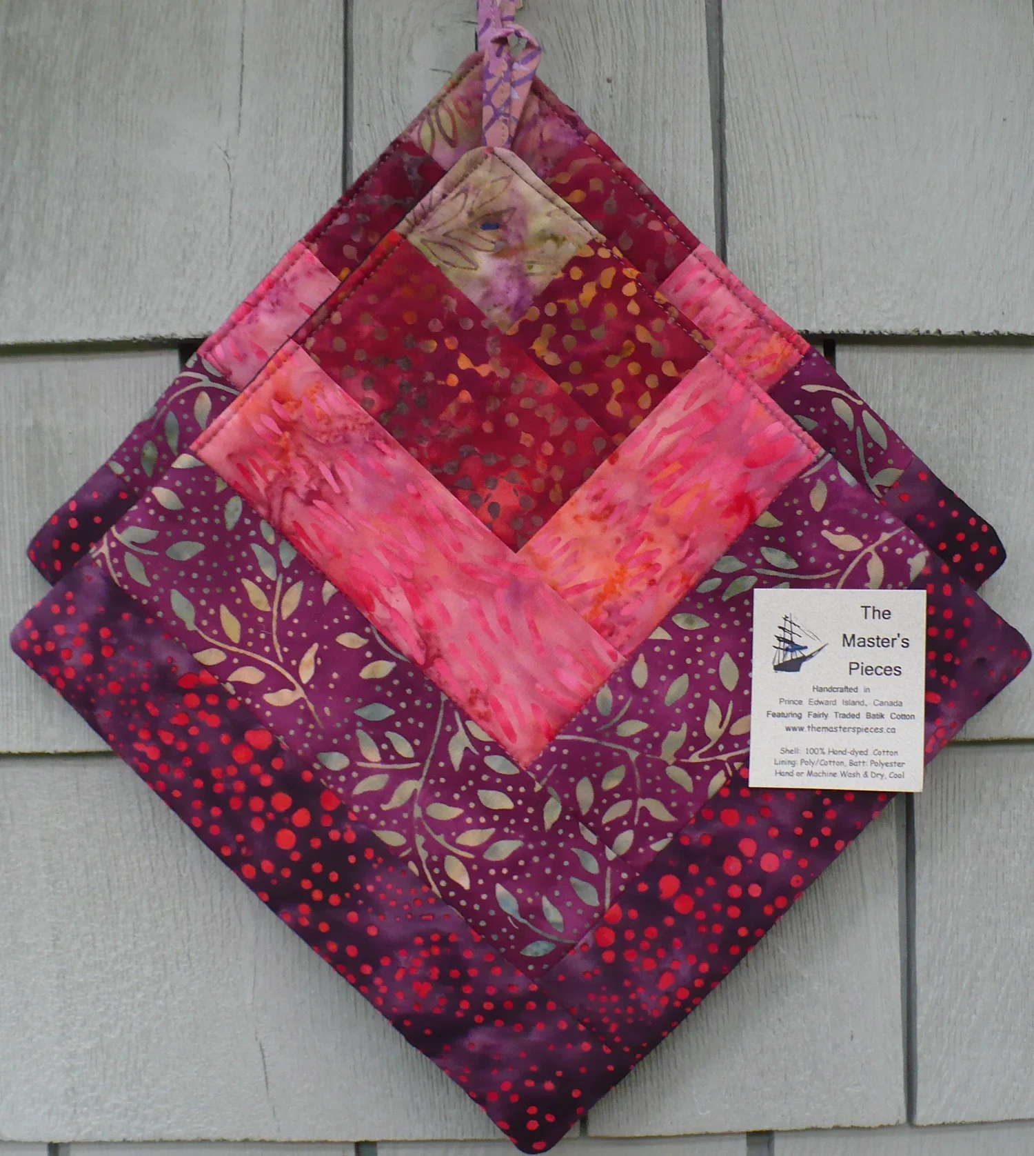 sets of batik potholders