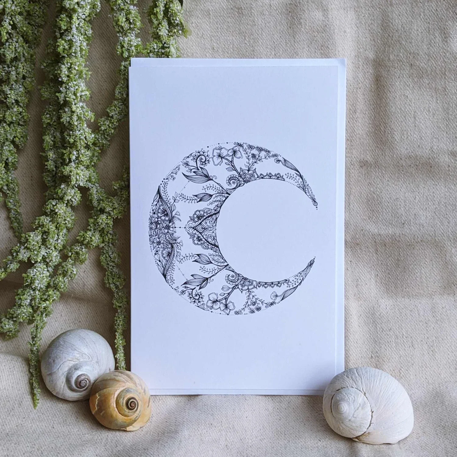 crescent moon card