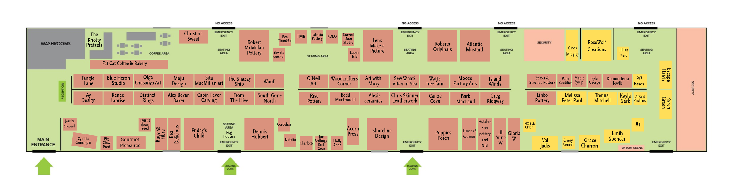 PEI Crafts Council Christmas Market 2026 floor plan