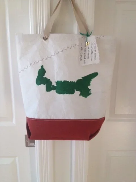 sail bag with PEI island shape