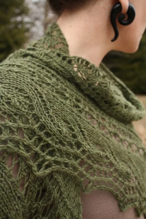 delicate knit shawl
