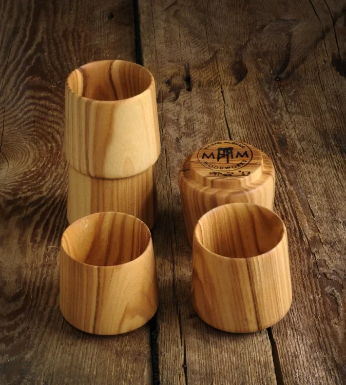 wooden cups