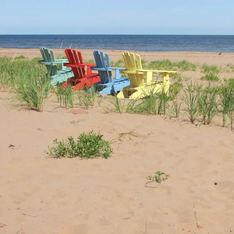 wooden beach or deck chairs