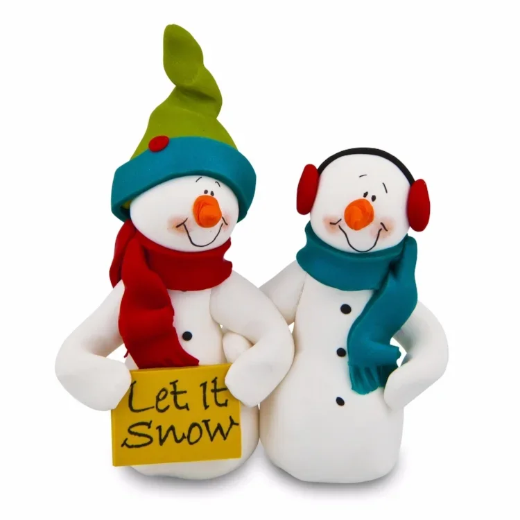 polymer snowman couple