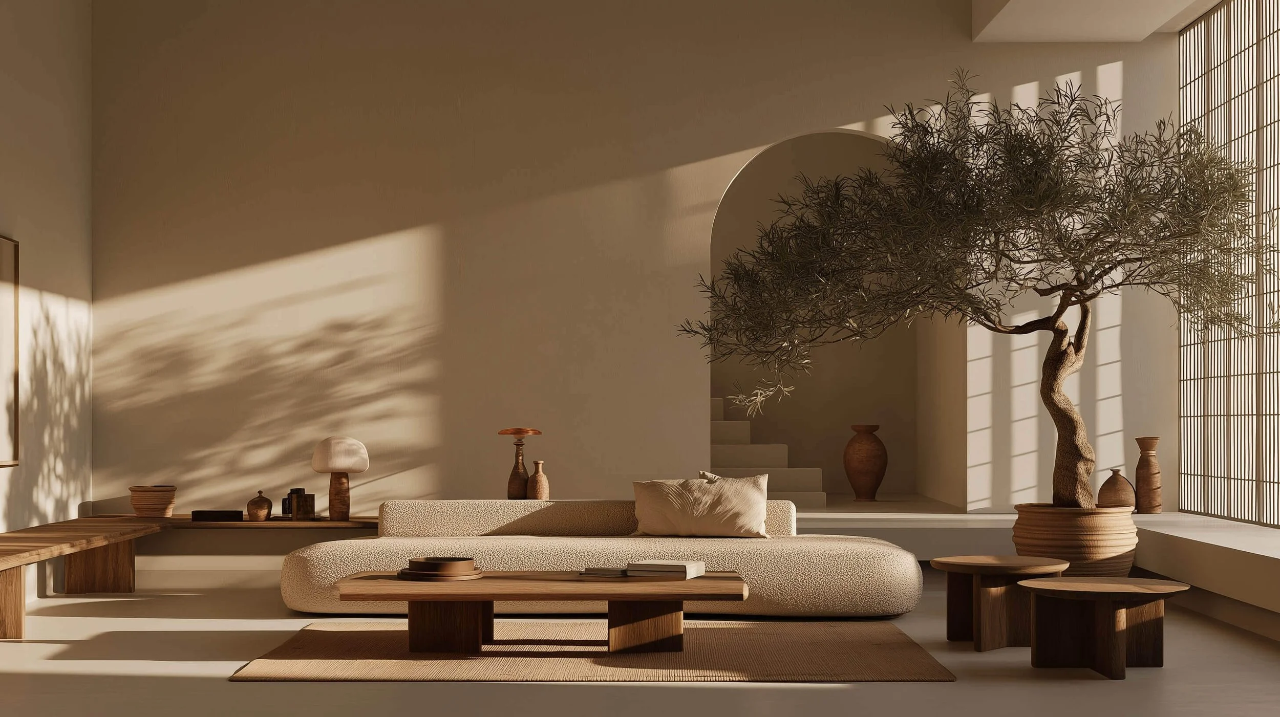 Stunning Japandi room created in Midjourney by Marielle van Essen