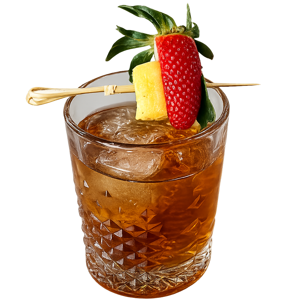 A classic old fashioned cocktail