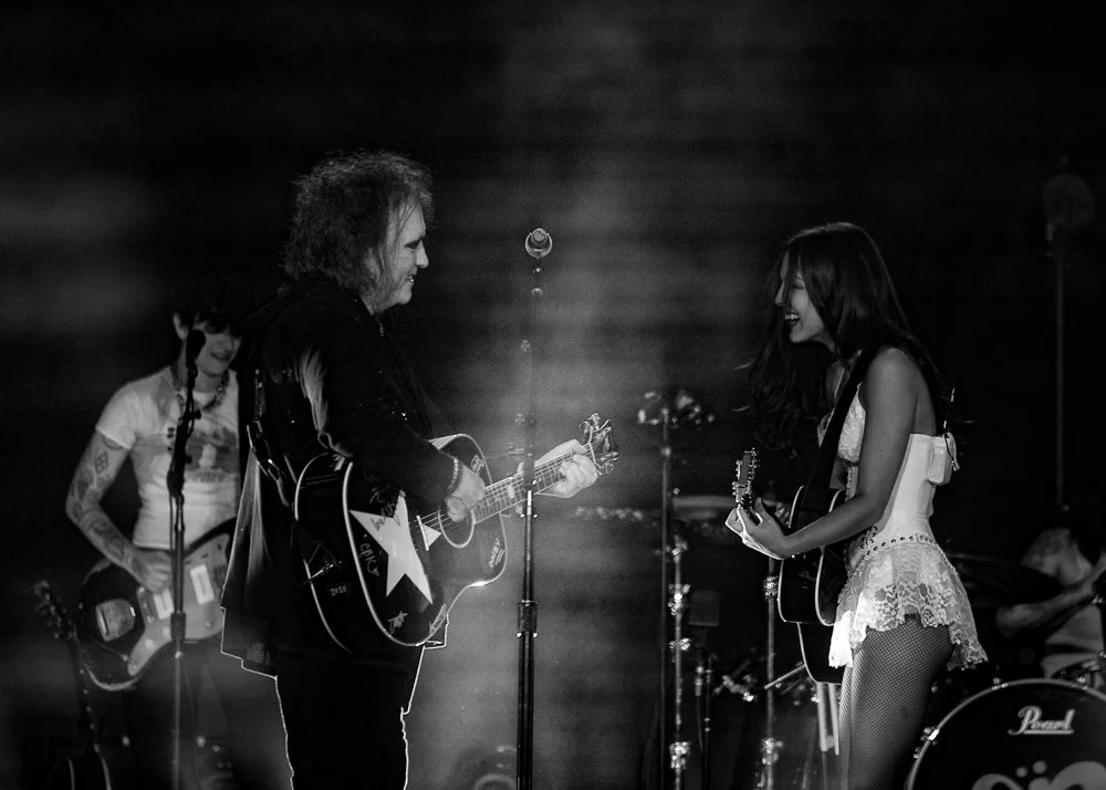 Robert Smith and Olivia Rodrigo Pyramid Stage Glastonbury Festival 2025
