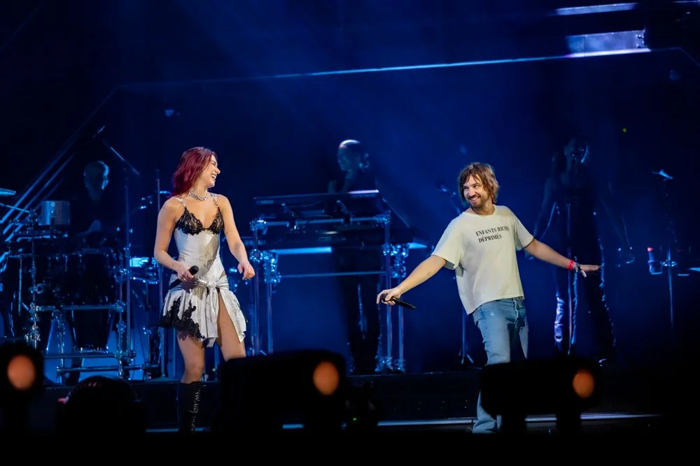 Dua Lipa and Tame Impala Pyramid stage Glastonbury 2024