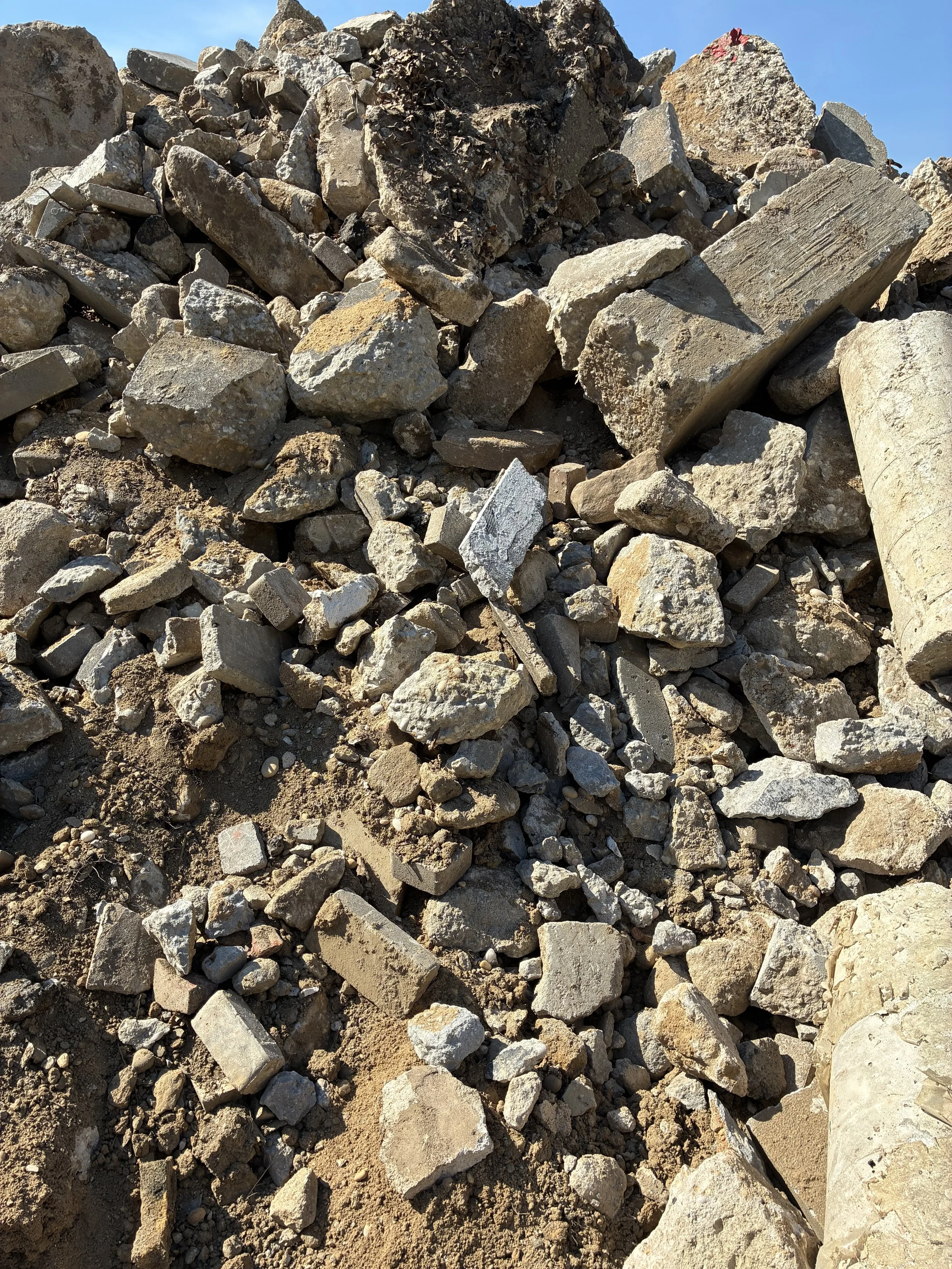 Mixed concrete, brick and dirt can be recycled at Sandlot on the North Fork