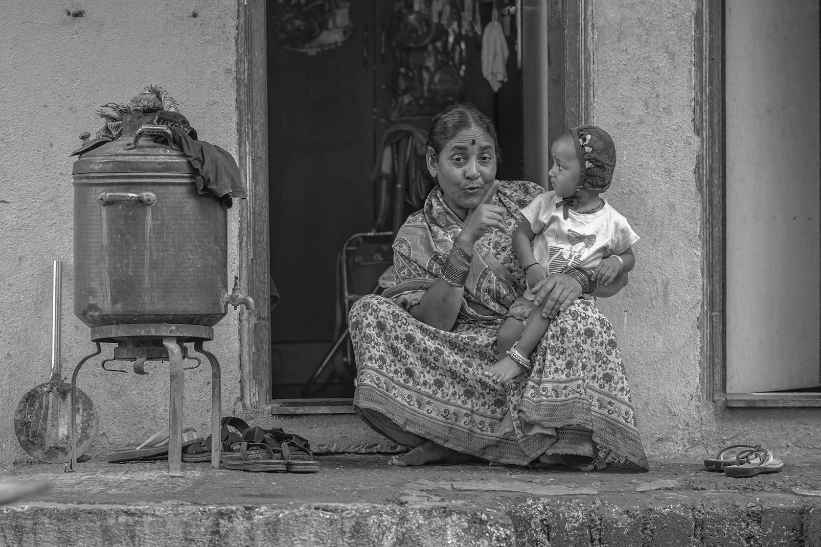 Swagata Nandi - Granny and child - India