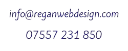 Regan Web Design contact details, email and phone number, Aberdeen, Scotland.