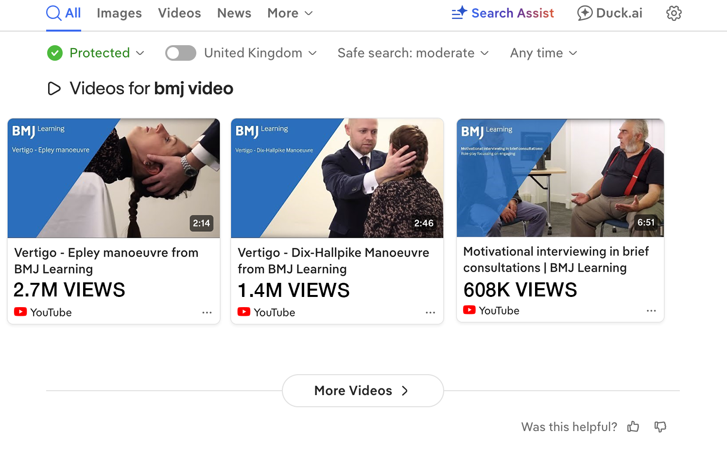 Screenshot of YouTube educational videos showing a total of 4.5 million views