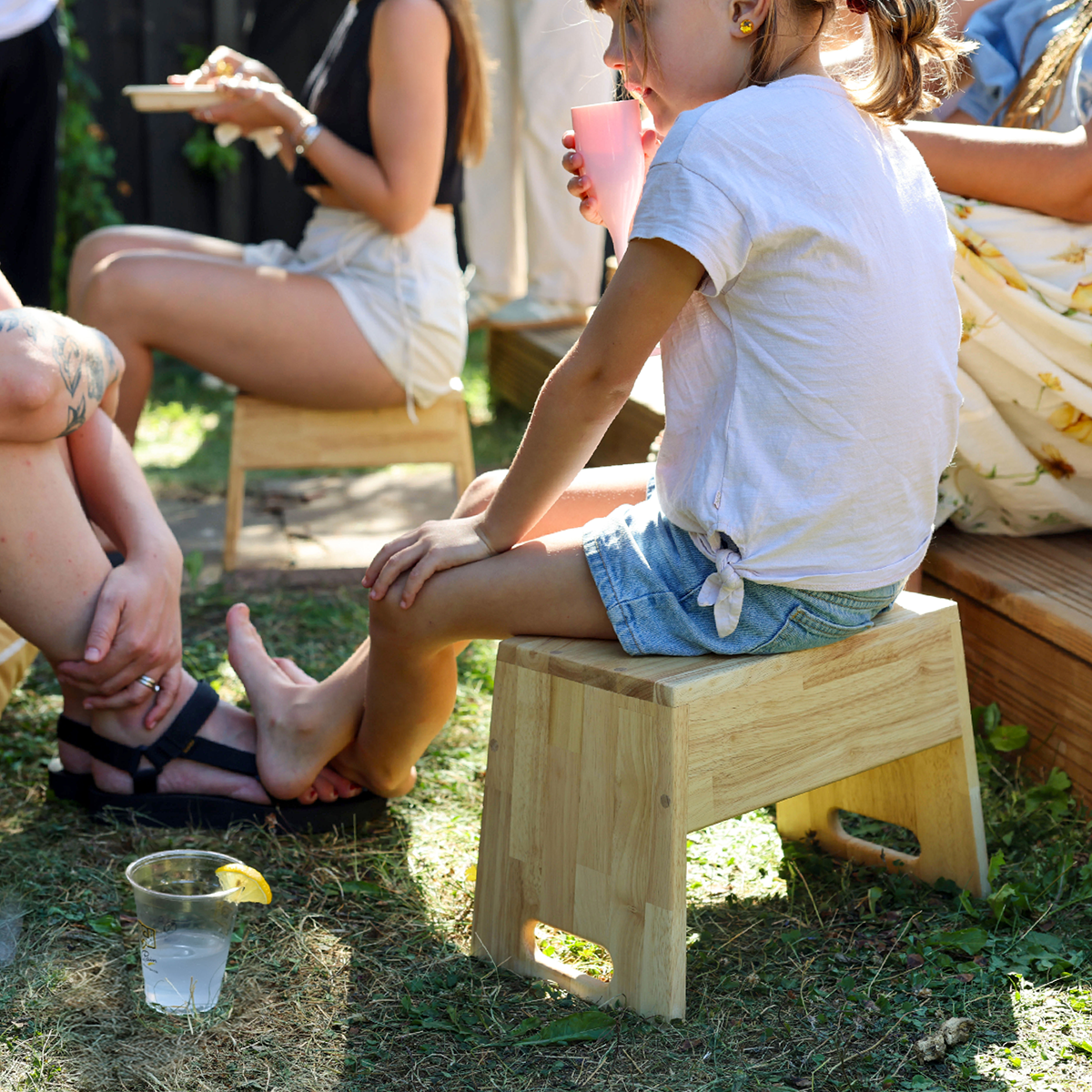 Passet Bac, tabouret et rangement en bois