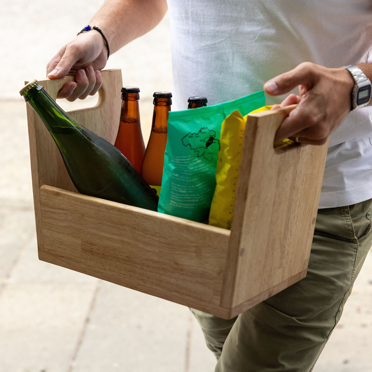 Passet Bac, tabouret et rangement en bois