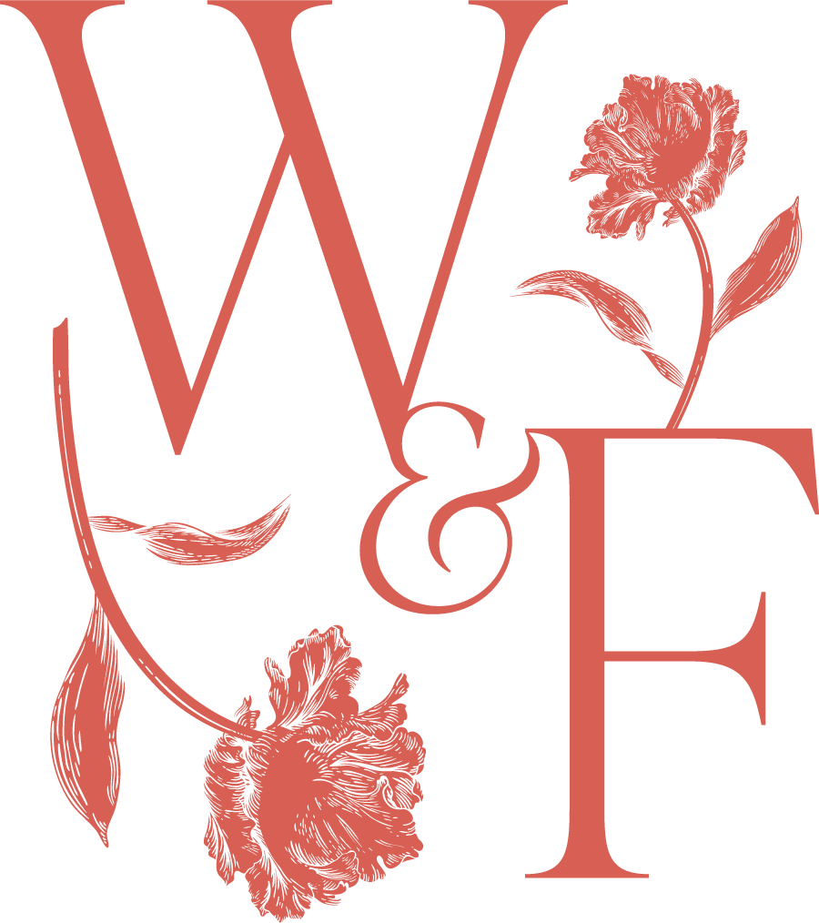 Decorative graphic with the word 'LOVE' and floral elements in pink color.