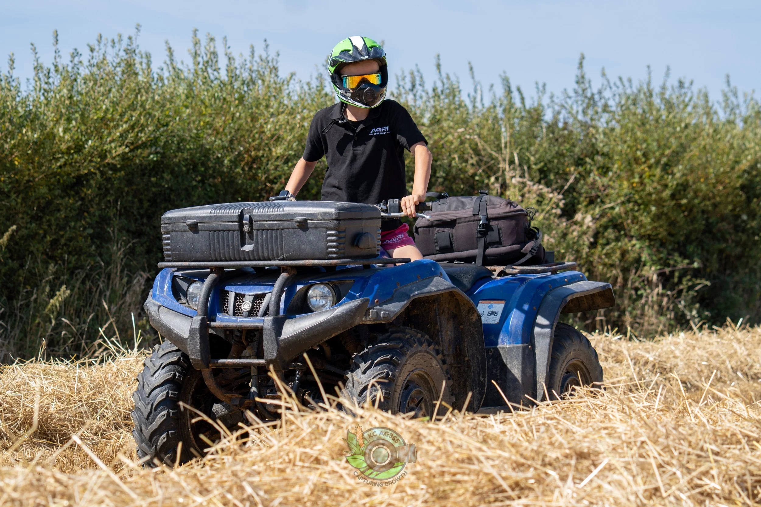 Agri Born Ready  polo shirt on quad bike