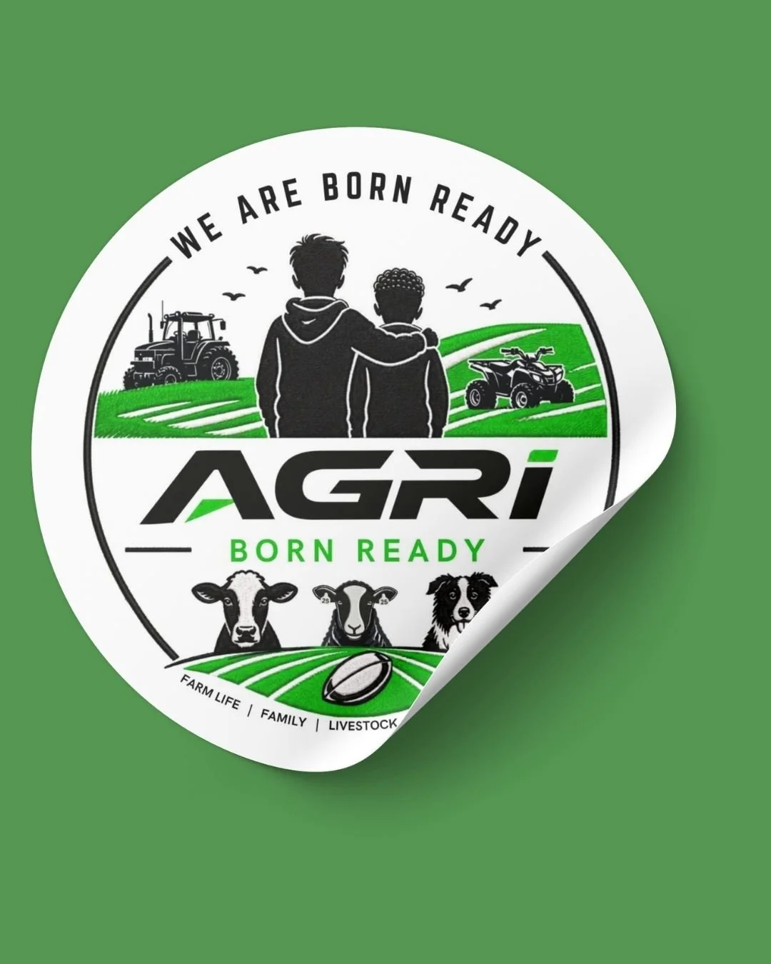 Agri Born Ready stickers
