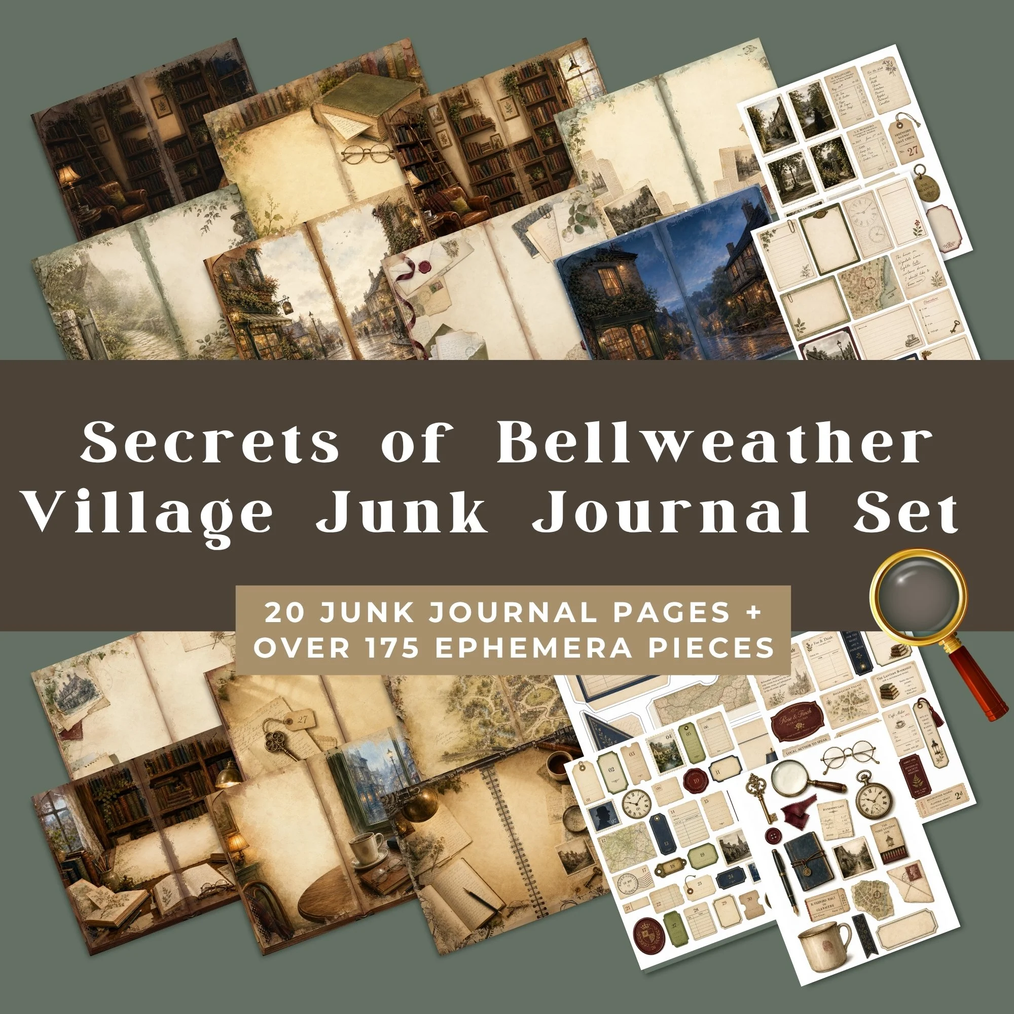 Secrets of Bellweather Village Junk Journal Set