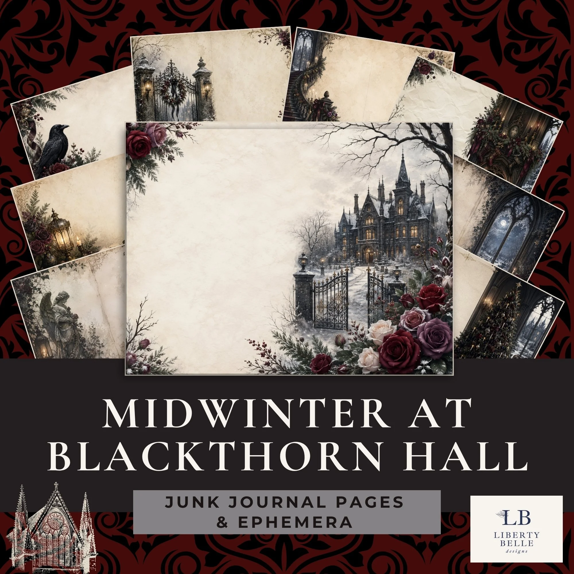 Gothic Christmas Junk Journal Kit