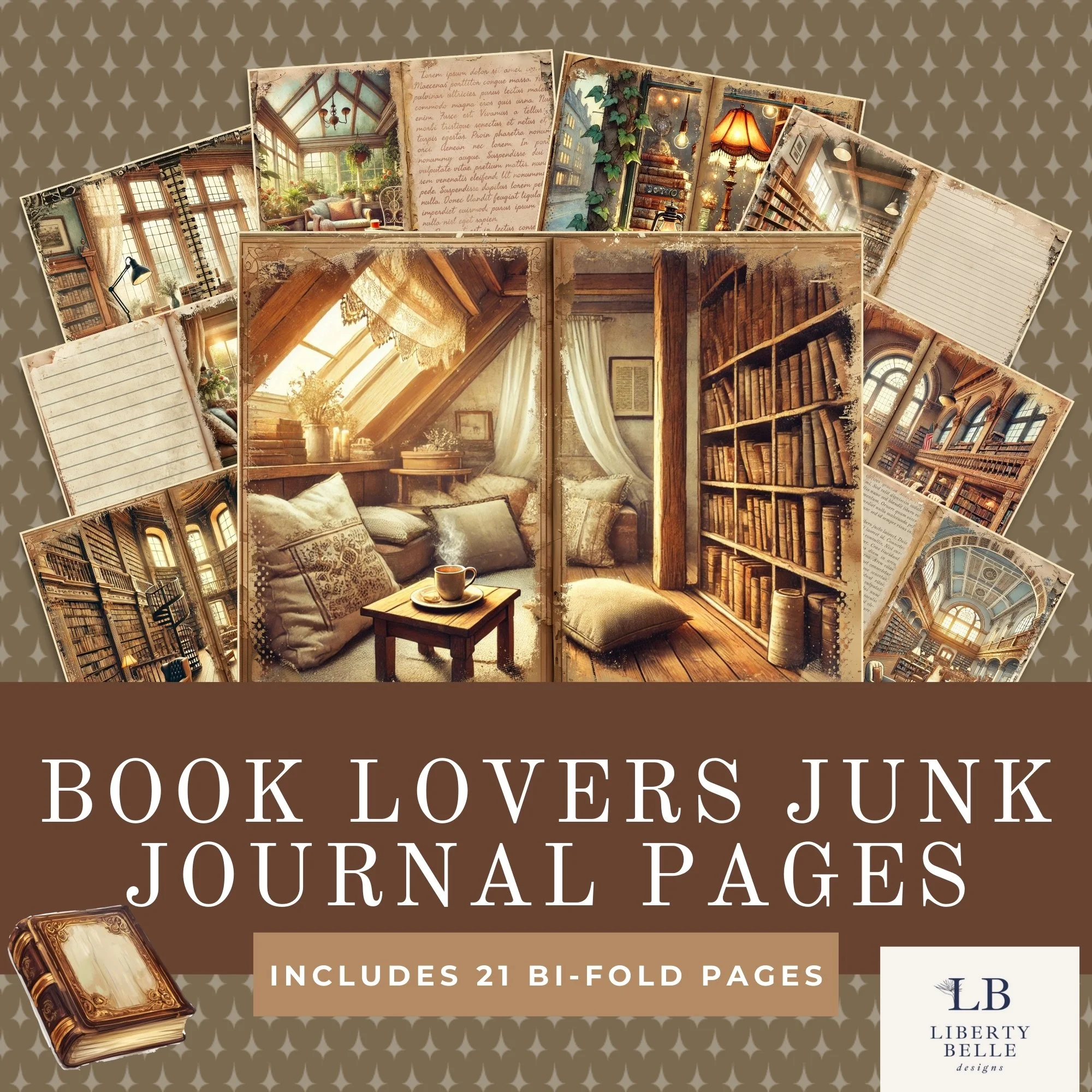 Book Lovers Junk Journal Pages