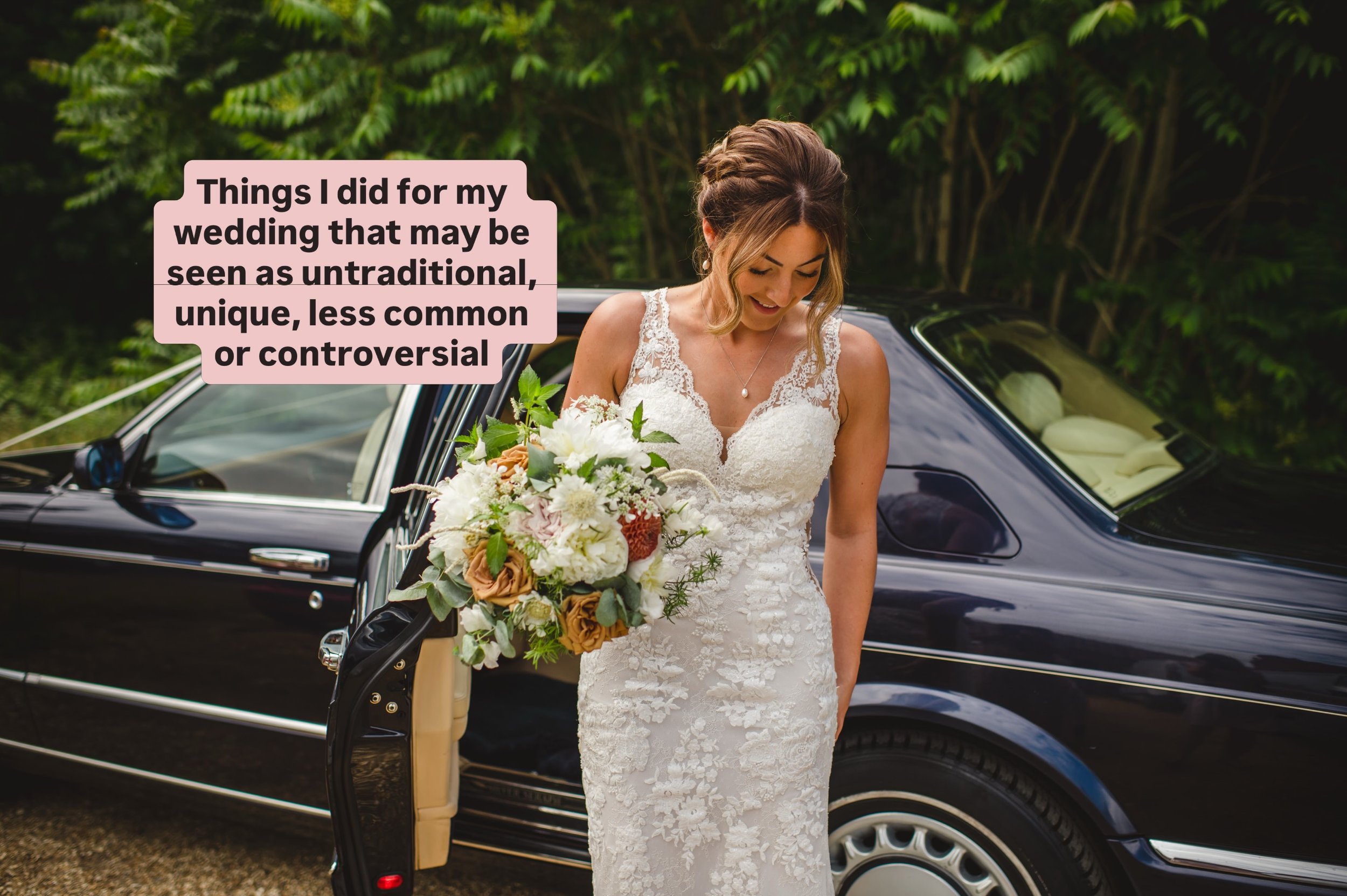 What did you do on your wedding day to break traditions, make it unique or get people talking?

#surreyweddings #gettoknowme #surreycakemaker #surreyweddingsuppliers #weddingtraditions