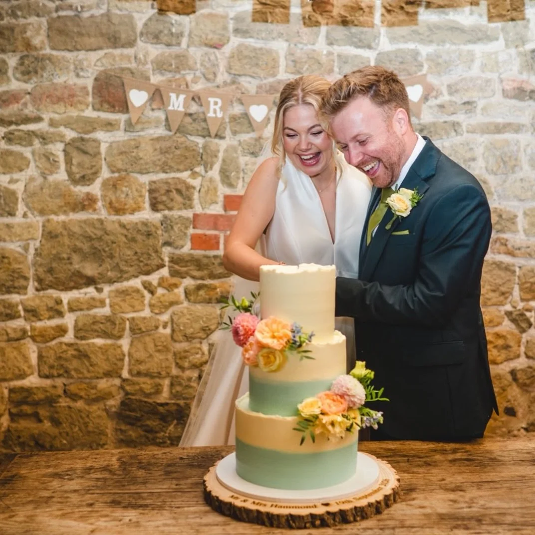 A special one for me 🤍

Amy is my husband&rsquo;s cousin, so getting to make the wedding cake for her and Charlie was extra special!

They chose a three-tier raspberry &amp; white chocolate cake, served as dessert for their guests (always a good ide