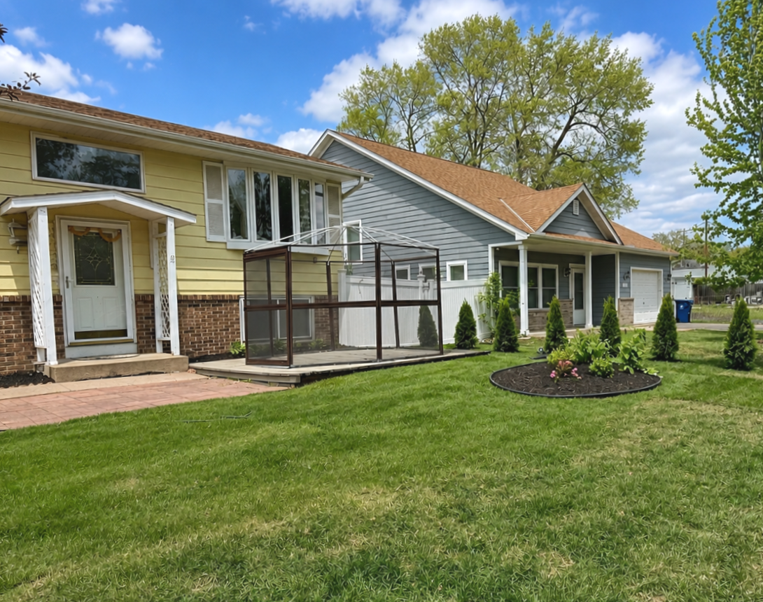 Front yard clean up. Sod installation, tree removal and cleanup.