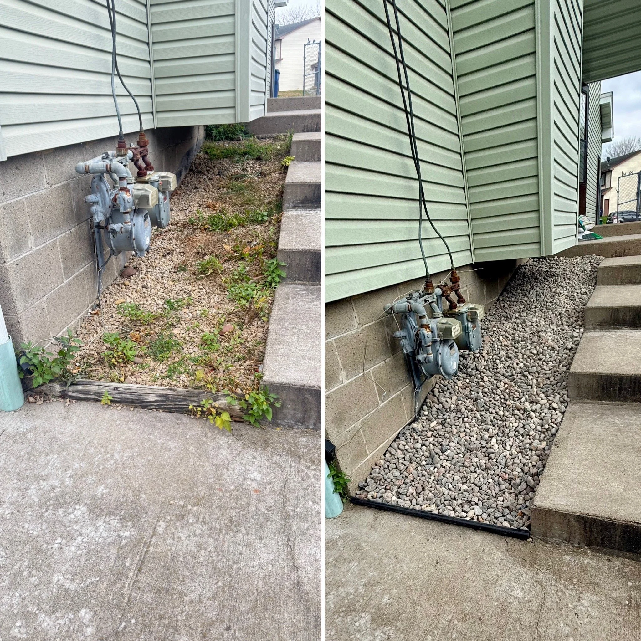 Small area bed rock installation