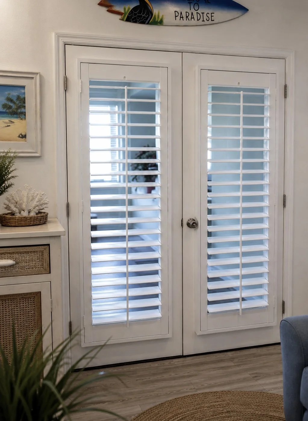 Plantation Shutters / Custom Window Treatments 

Custom plantation shutters and custom window treatments in Florida including interior shutters, composite shutters, wood shutters, and custom window coverings professionally measured and installed for 