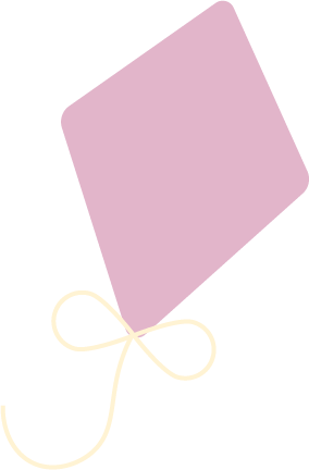 A lavender-colored envelope with a cream-colored string tied in a bow.