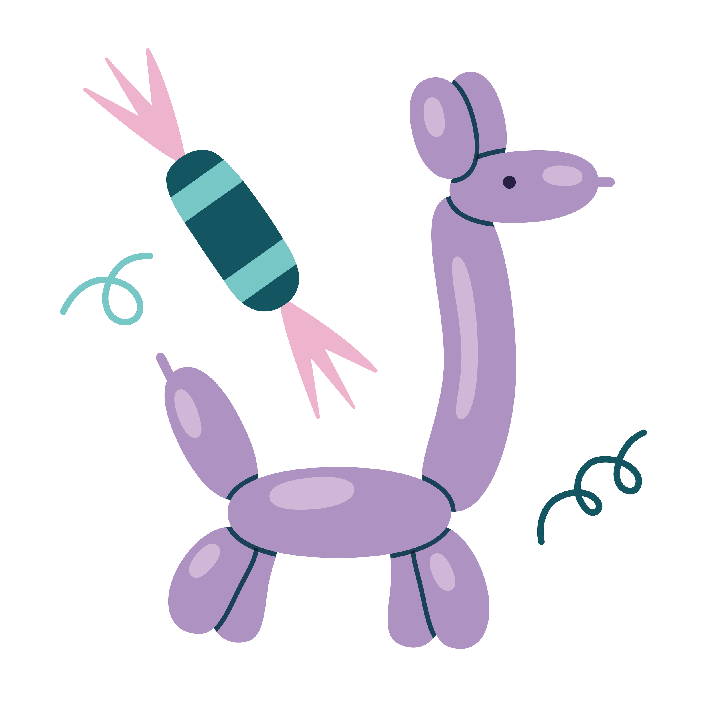 Cartoon illustration of a robot with a purple body, holding a baseball bat and wearing a baseball glove, with musical notes around it.