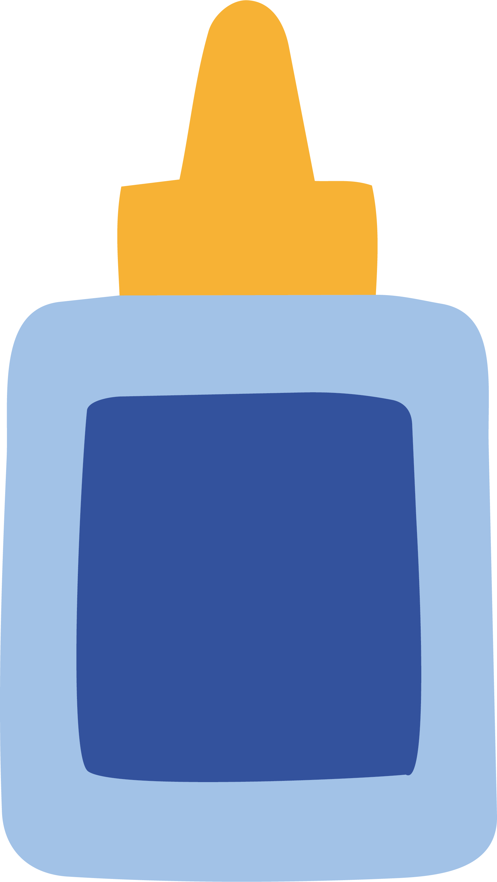 Abstract digital illustration with a person behind a desk, wearing a yellow pointed hat and blue clothing, with a black background.