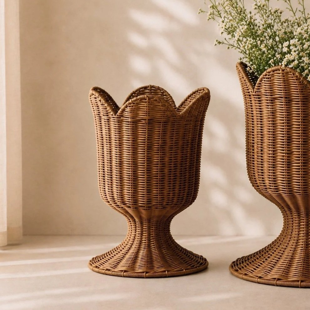 Rattan Urn Basket (Medium)