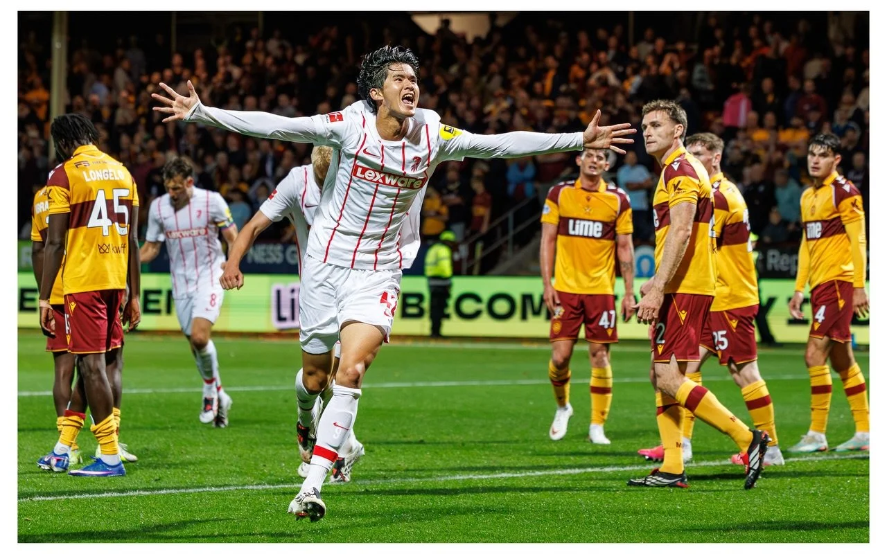 @scfreiburg take charge in their Uefa Conference League tie after beating @motherwellfc 3-1 at Fir Park.

Images shot for @gettyimages - Credit: WM Sport Media / Getty Images 

#motherwellfc #thesteelmen #scfreiburg