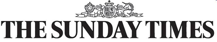 The logo of The Sunday Times newspaper featuring a coat of arms above the newspaper name.