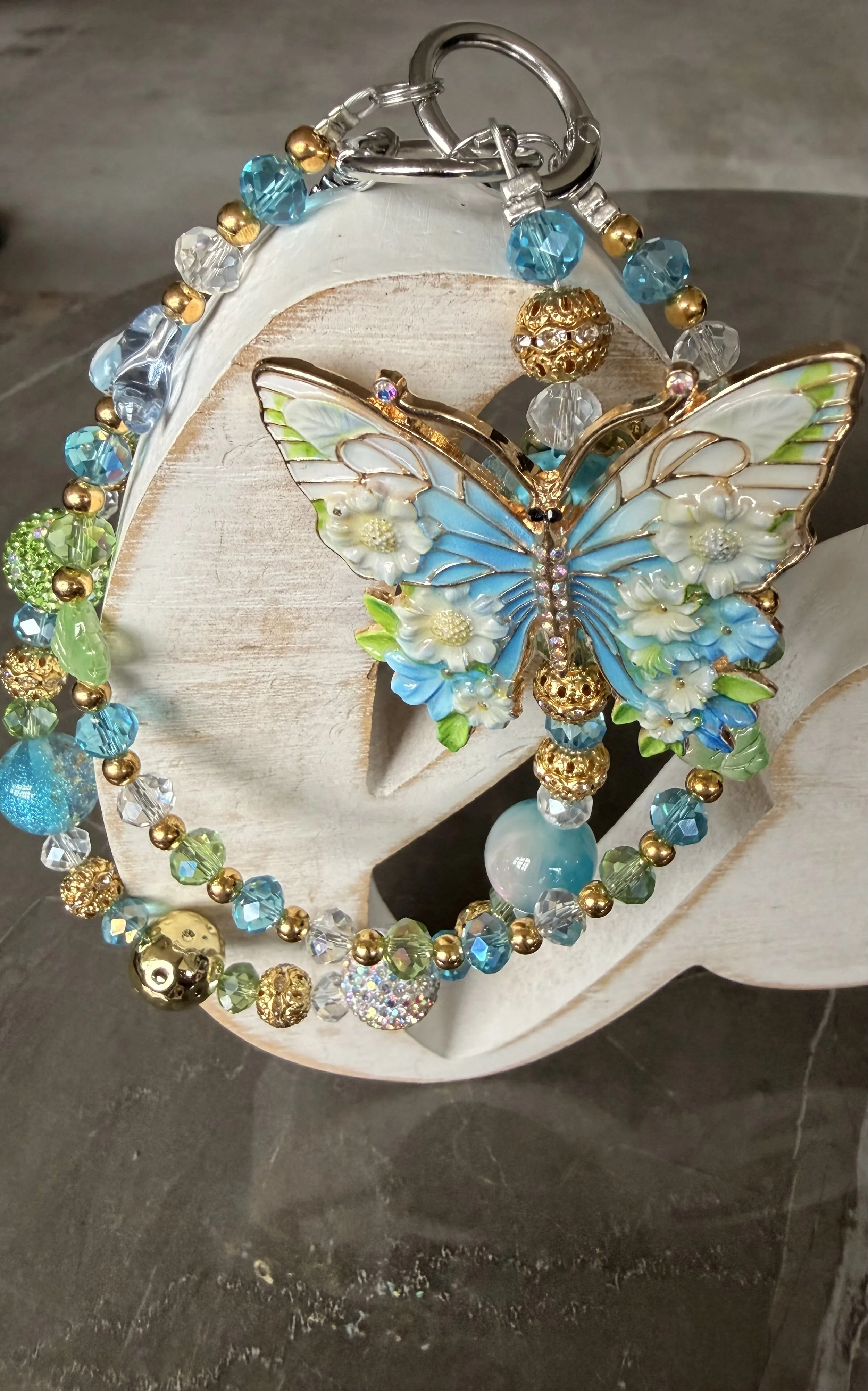Ceramic Butterfly Phone/Keychain Charm