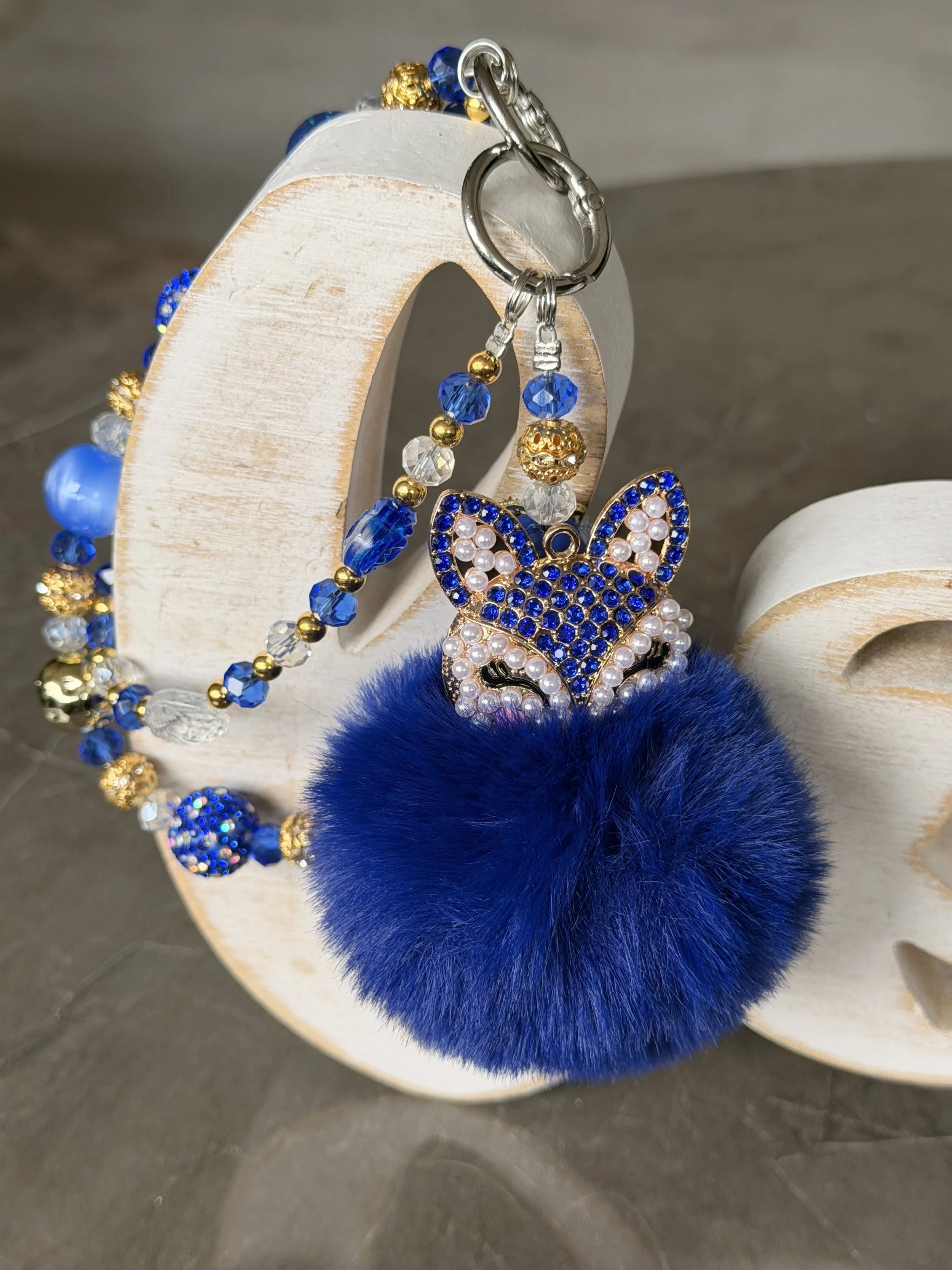 Sapphire Blue Foxy Lady Furry Phone/Keychain