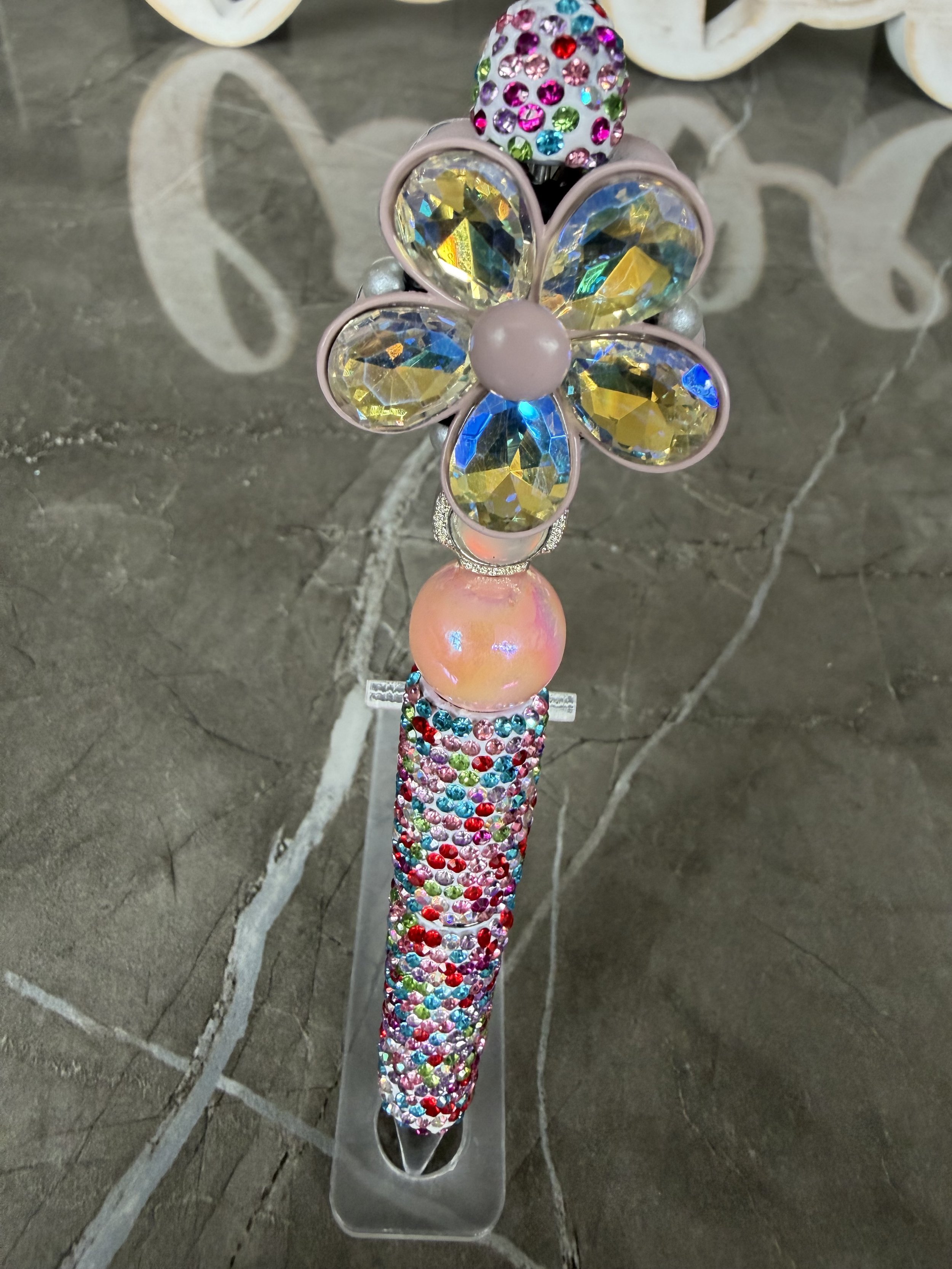Dazzling Crystal Flower Bling Pen