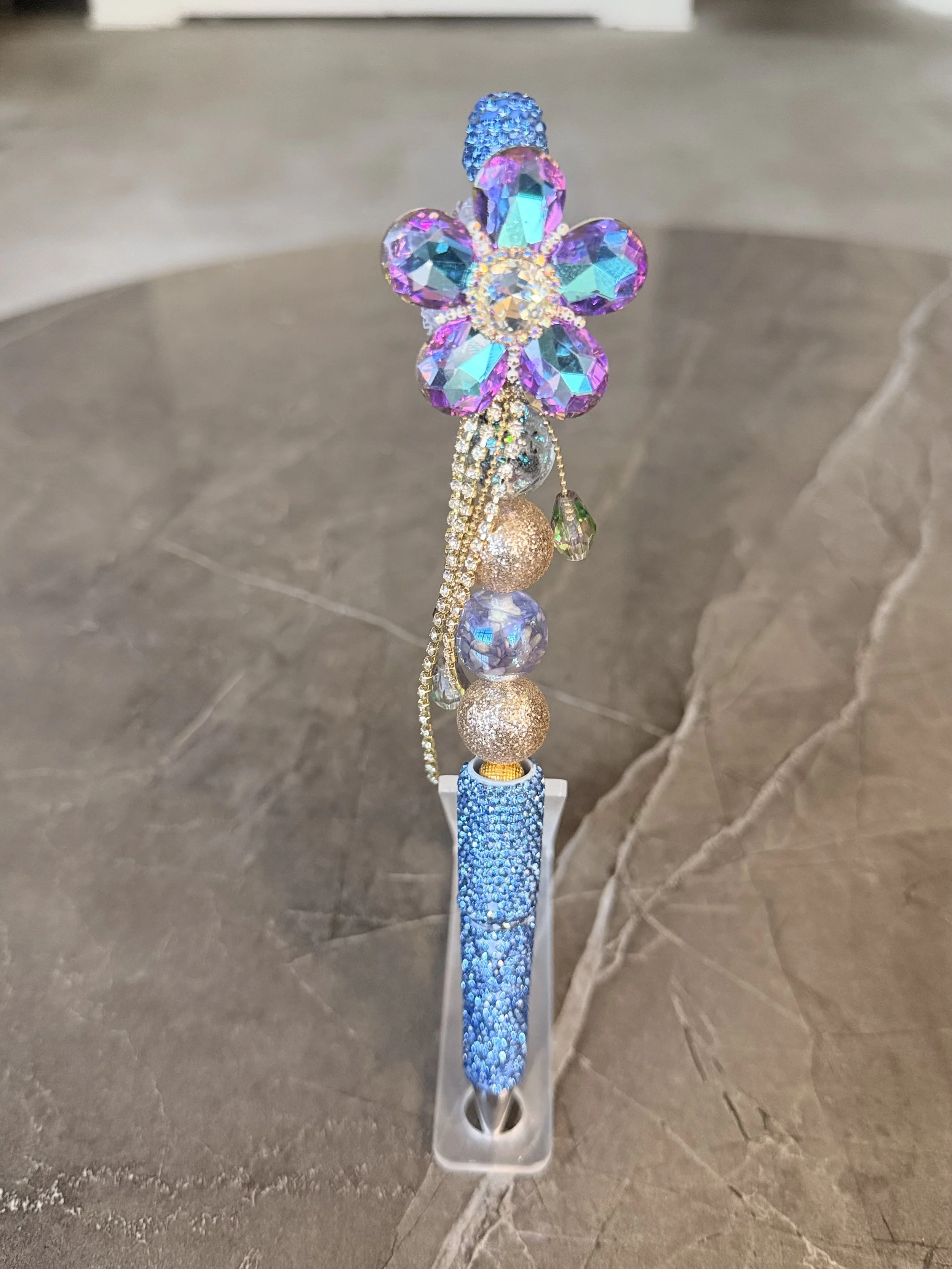 Large Crystal Bloom Pen (Extended Rod)