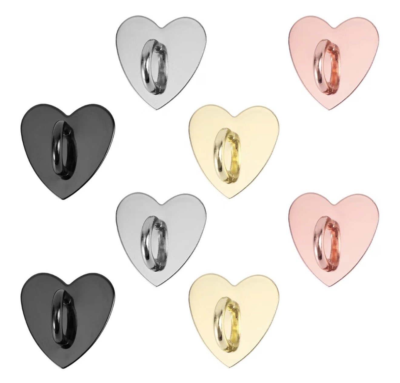 Heart-Shaped Metal Phone Chain Holder
