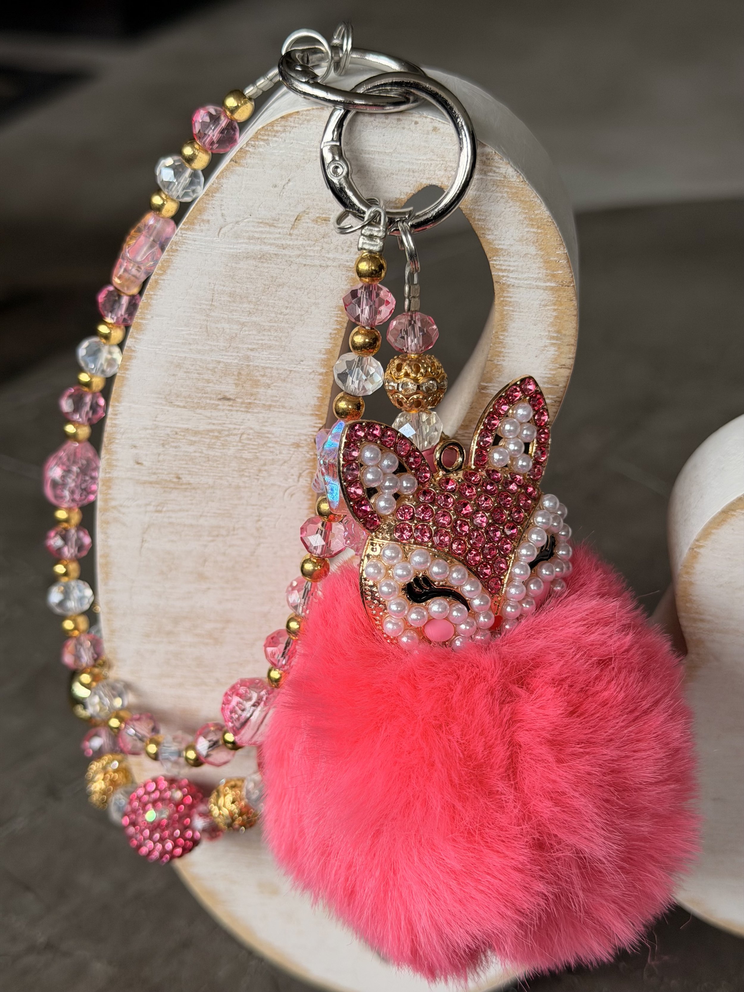 Hot Pink Foxy Lady Phone/Keychain