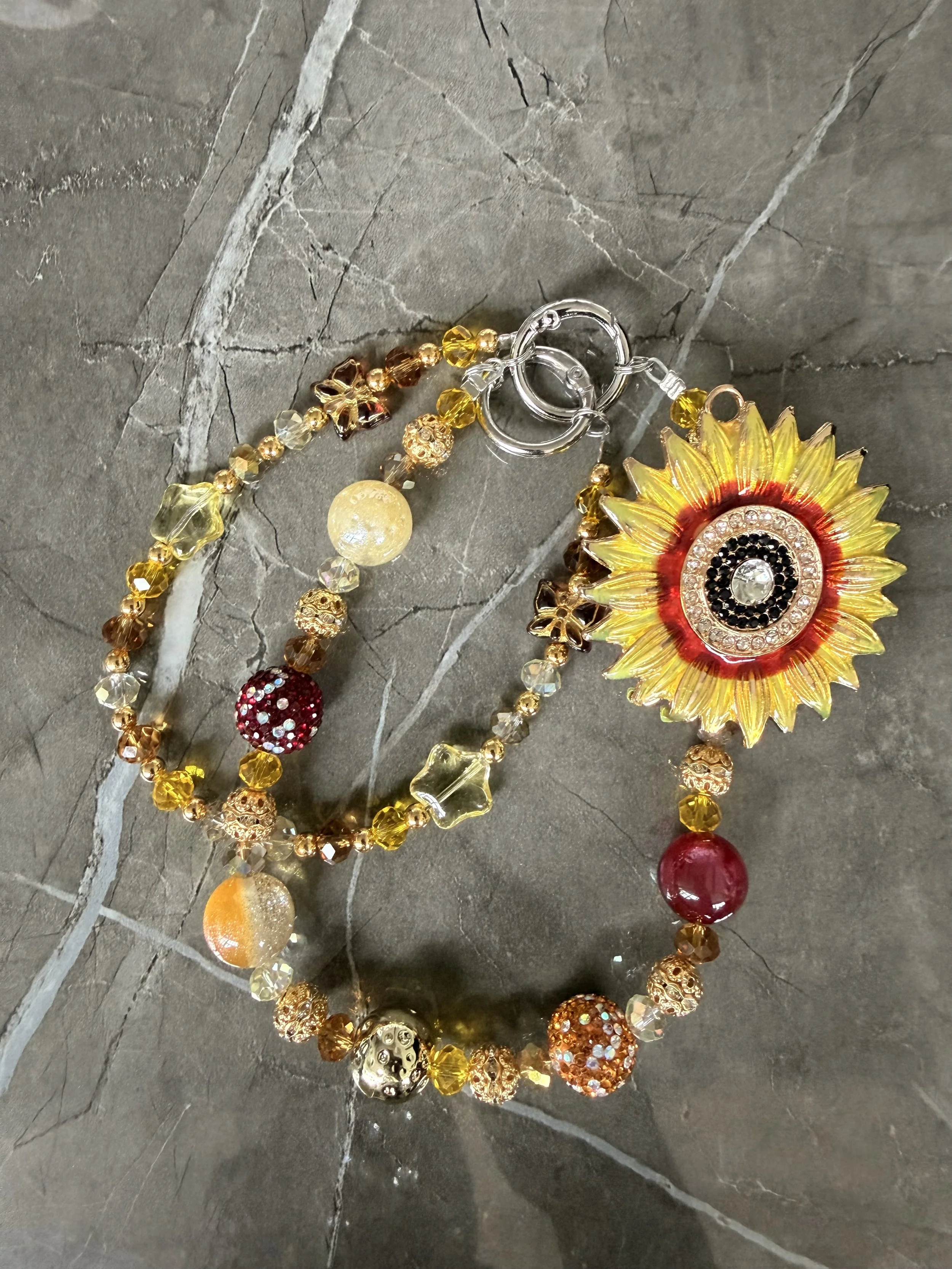 Sunny Sunflower Keychain