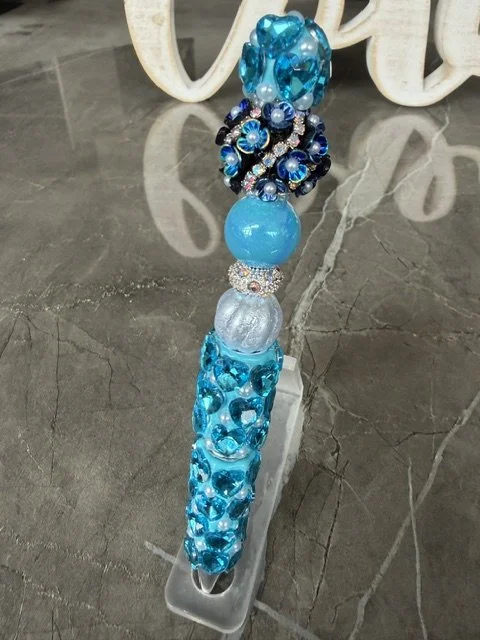 Turquoise Heart Bling Pen