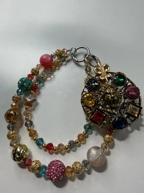 Colorful Stone Lion Phone/Keychain