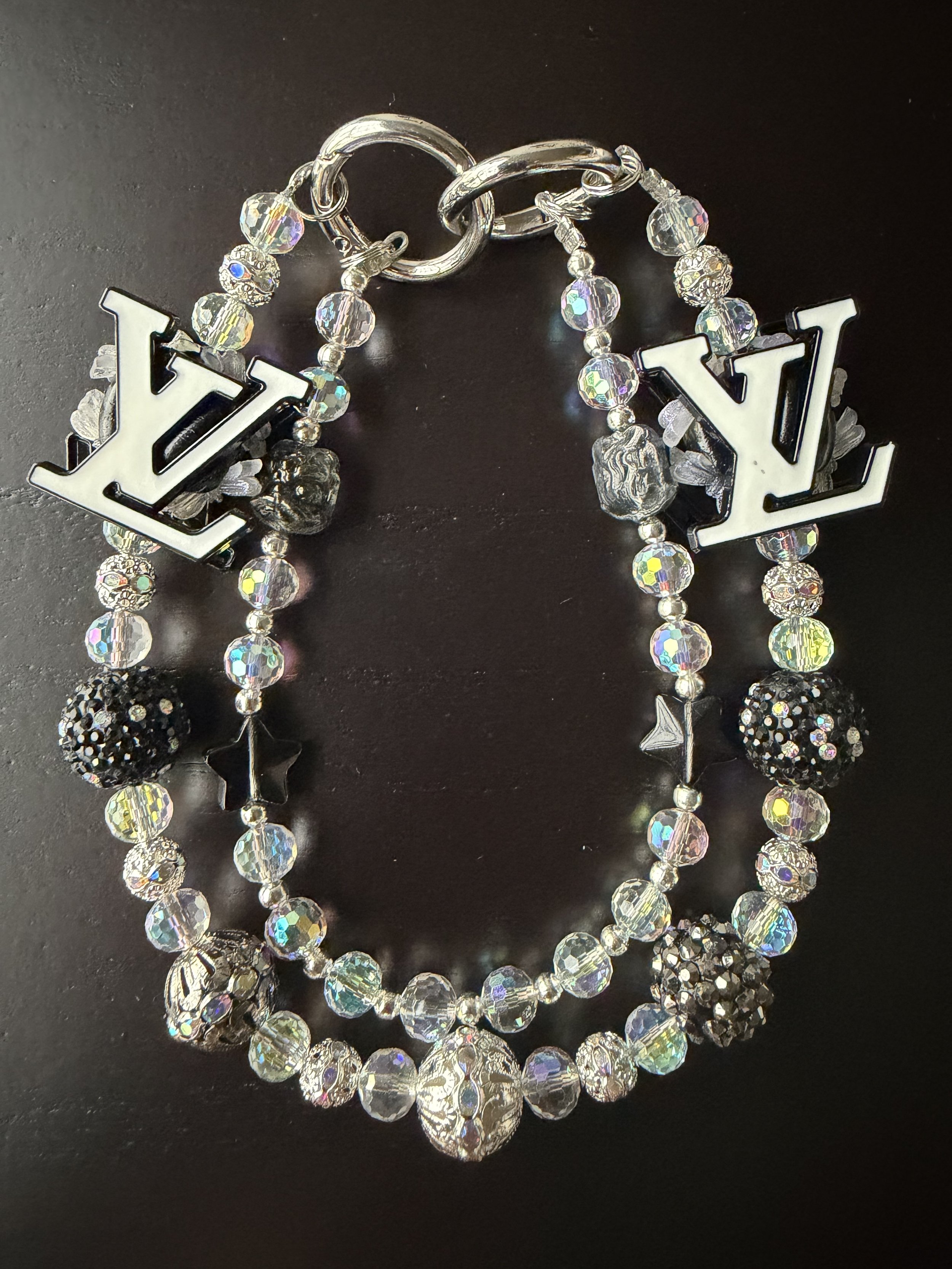 Black & White Luxe Charm Phone/Keychain