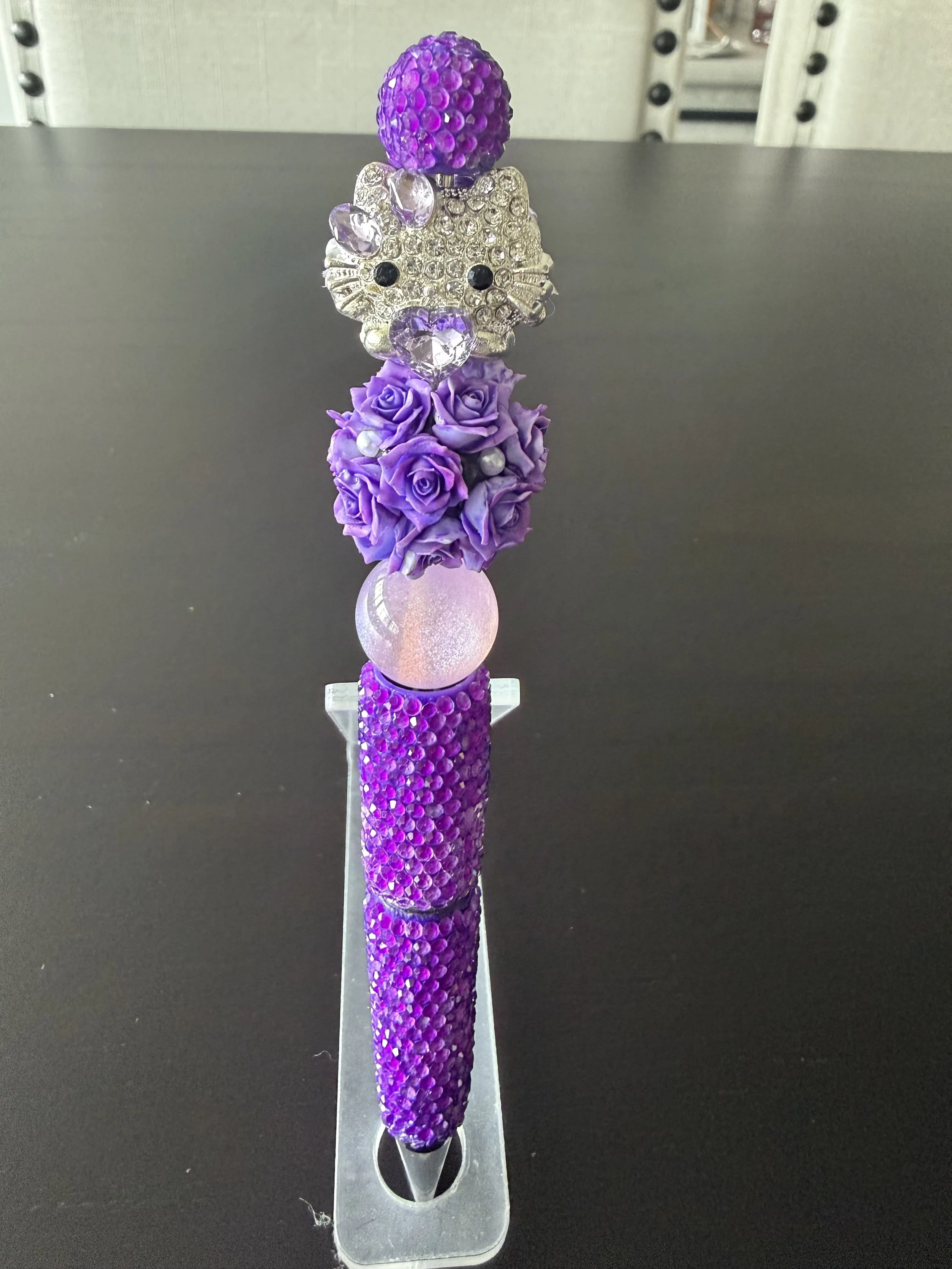Purple Bloom HK Crystal Pen