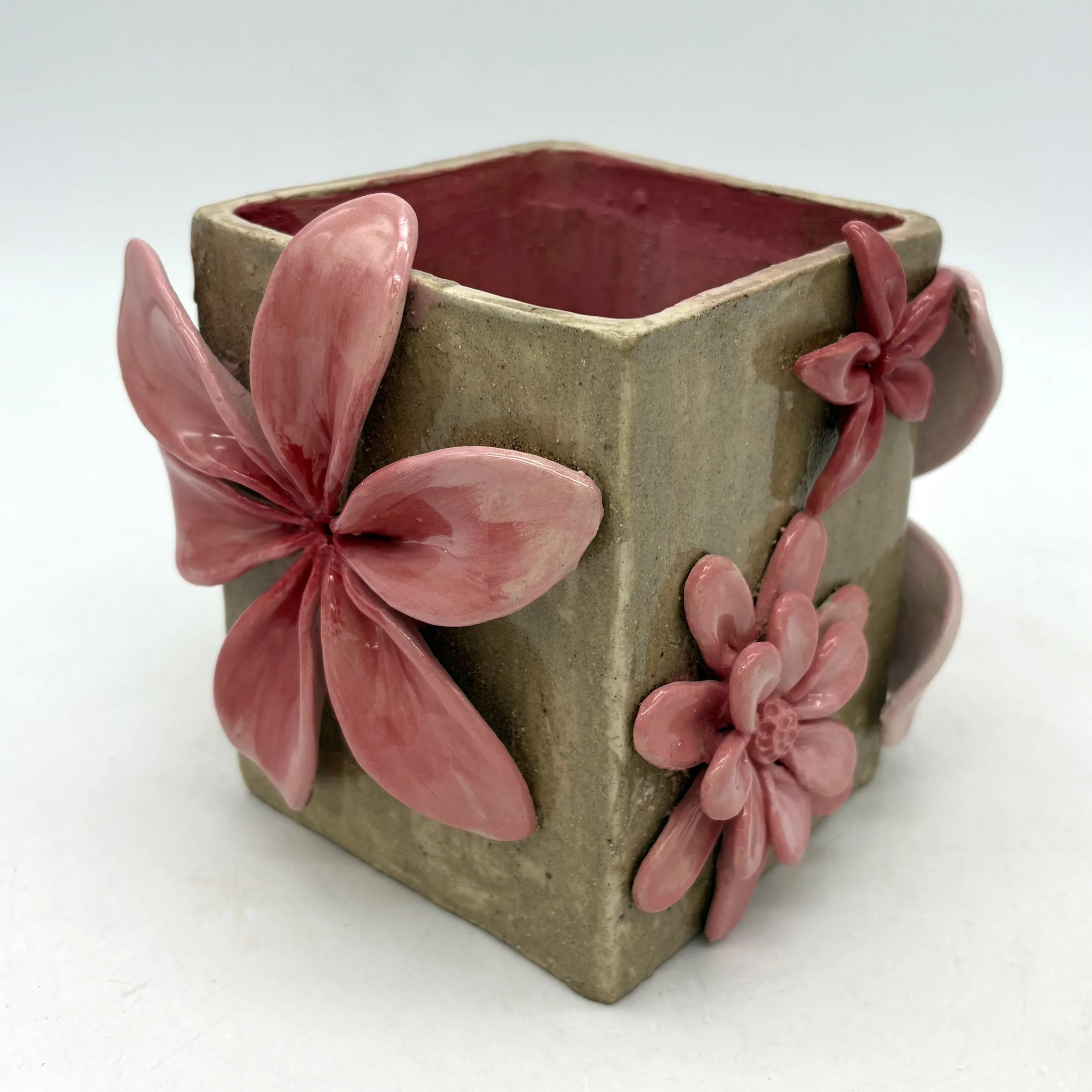 Small (3.5" x 3.5" x 4.5") pink box. $200